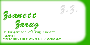 zsanett zarug business card